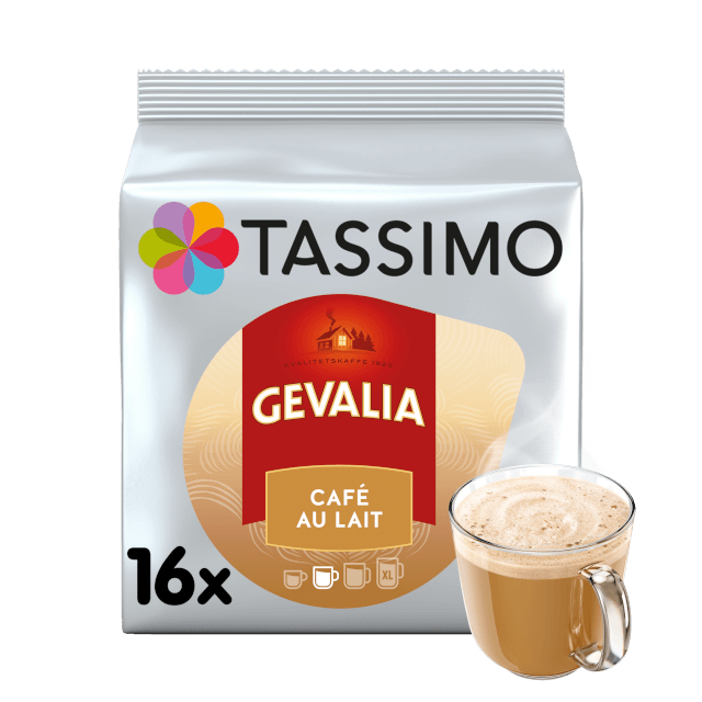 TASSIMO CAFÉ AU LAIT En klassisk, god kombination av lika delar starkt kaffe och varm mjölk.